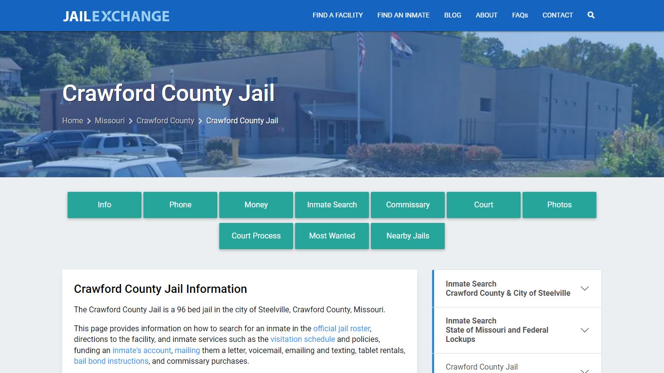 Crawford County Jail, MO Inmate Search, Information